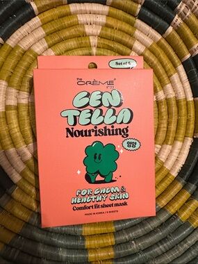 The Crème Centella Nourishing Sheet Mask 5 pack- Coral Pink